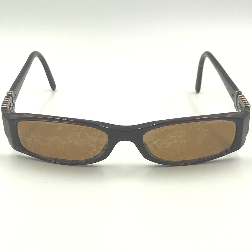 VINTAGE VERSACE BROWN RECTANGLE SUNGLASSES ITALY